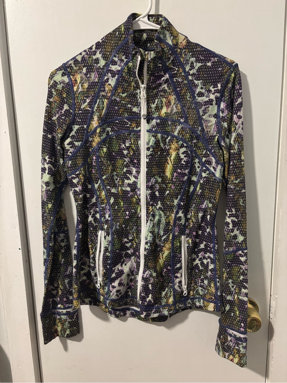 Lululemon Purple Multi-Print Zip Training Jacket